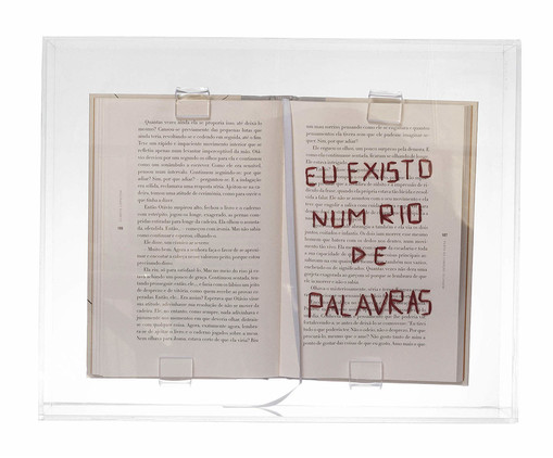 Quadro Eu Existo Num Rio de Palavras, Branco | WestwingNow