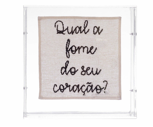 Quadro Qual A Fome do Seu Coração, Branco | WestwingNow