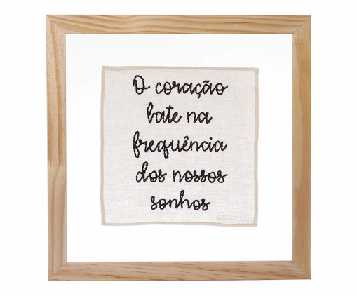 Quadro O Coração Bate Na Frequência Dos Nossos Sonhos, Branco | WestwingNow