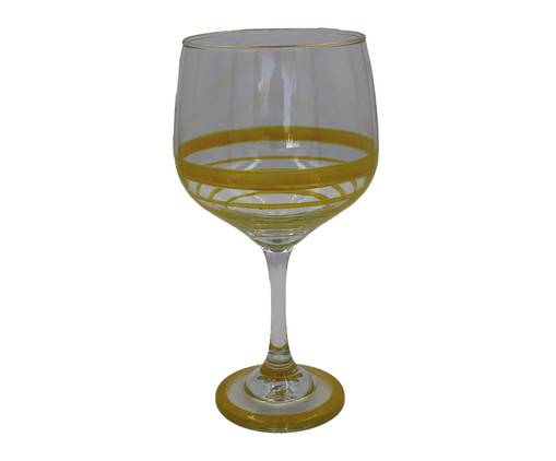 Taça Gin Listrada Amarelo, Amarelo | WestwingNow