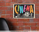 Placa de Madeira Estampada Cinema, Colorido | WestwingNow