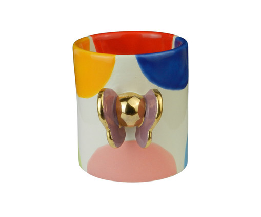 Caneca Butterfly Circle Gold Slim, multicolor | WestwingNow