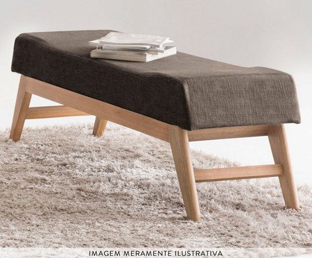 Recamier Marrom com Base Natural Horus Marrom | Westwing