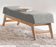 Recamier Cinza com Base Natural Horus, Cinza | WestwingNow