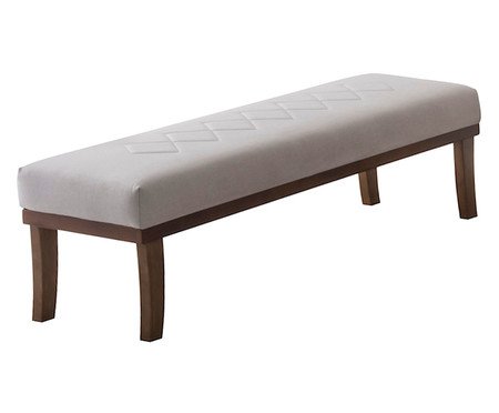 Recamier Bege com Base Imbuia Theo | Westwing