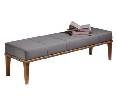 Pufê Livia Cinza Natural