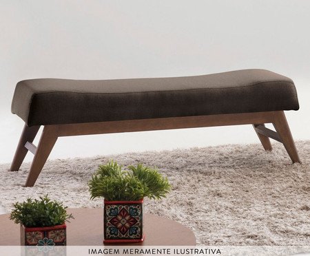 Recamier Marrom com Base Imbuia Horus | Westwing