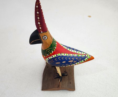 Escultura Pássaro Peito Laranja | Westwing