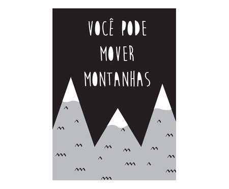 Placa de Madeira Estampada Você Pode Mover Montanhas