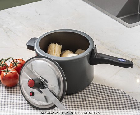 Panela de Pressão Ceramic Life Vapt Cinza | Westwing