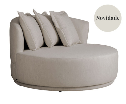 Sofá Chaiselongue Giratório Heloisa Bege, beige | WestwingNow