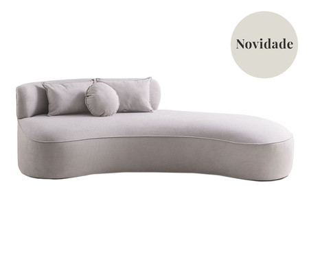 Sofá Chaiselongue Esquerdo Paola Cinza