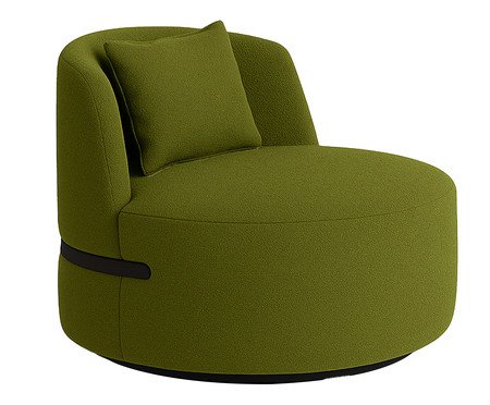 Poltrona em Bouclê Laila Verde e Preto | Westwing