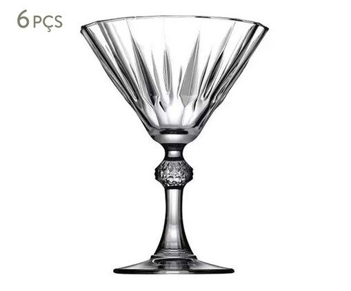 Jogo de Taças para Martini Diamond, Transparente | WestwingNow