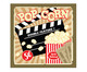 Placa de Madeira Estampada Popcorn Double Feature, Colorido | WestwingNow