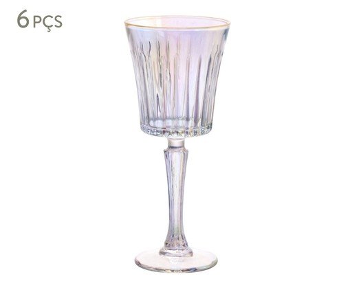 Jogo de Taças para Vinho Egeu Rainbow Filetada, Transparente | WestwingNow