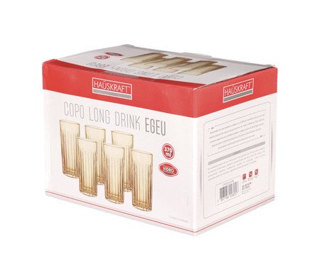 Jogo de Copos Long Drink Egeu Ambar | Westwing
