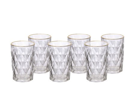 Jogo de Copos Long Drink Diamond | Westwing