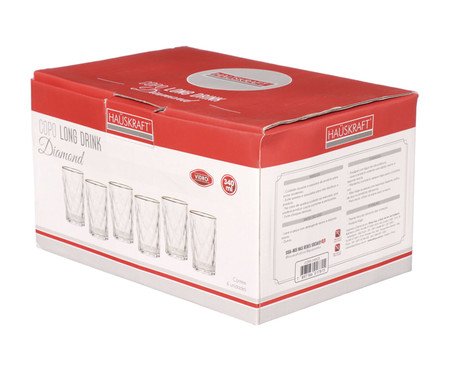 Jogo de Copos Long Drink Diamond | Westwing