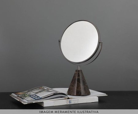 Espelho de Mesa Aaron - Marrom | Westwing