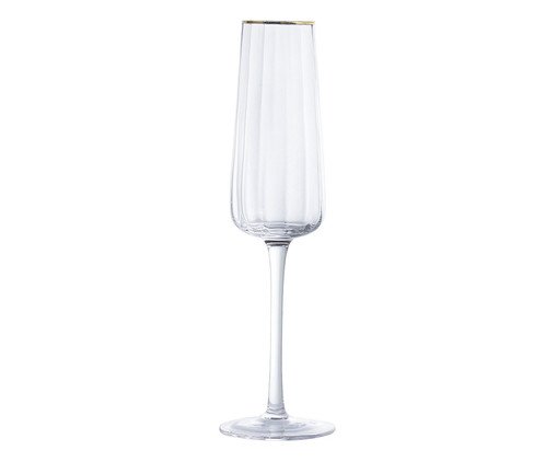 Taça para Champanhe com Borda de Ouro III, transparent | WestwingNow
