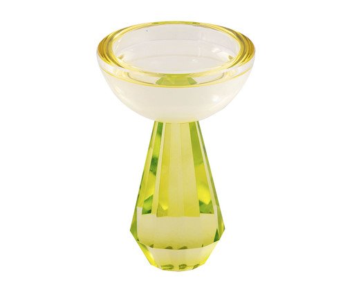 Castiçal em Cristal Steve I - Verde, green | WestwingNow