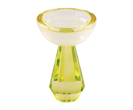Castiçal em Cristal Steve I - Verde | Westwing