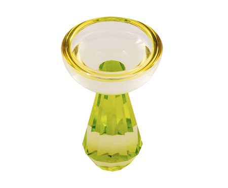 Castiçal em Cristal Steve I - Verde | Westwing