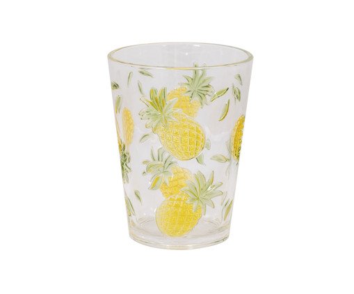 Copo Baixo Abacaxi - Amarelo, transparent | WestwingNow