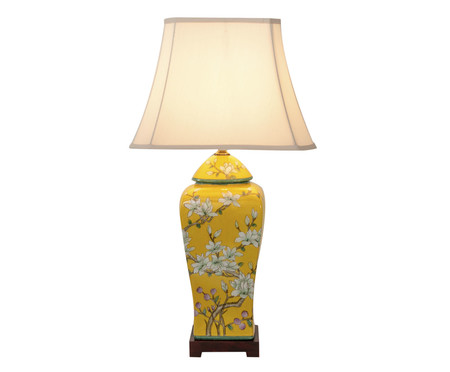 Abajur em Porcelana Coolidge Bivolt Amarelo | WestwingNow