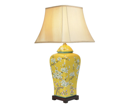 Abajur em Porcelana Coolidge Bivolt Amarelo