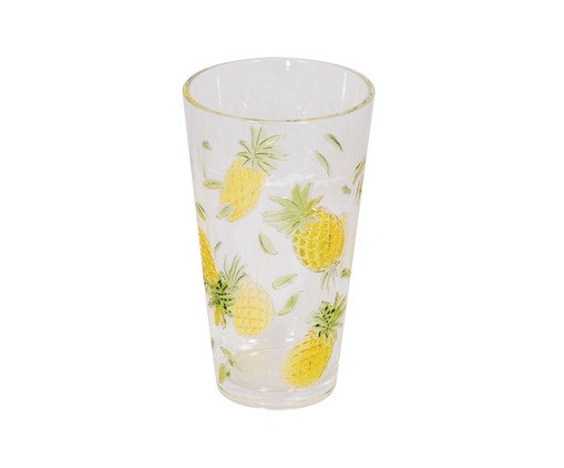 Copo Alto Abacaxi  - Amarelo, transparent | WestwingNow