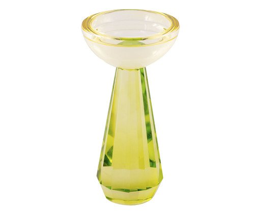 Castiçal em Cristal Steve II - Verde, green | WestwingNow