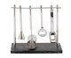Jogo para Bar em Inox com Base Madeira II - Prateado, silver or metallic | WestwingNow