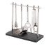 Jogo para Bar em Inox com Base Madeira II - Prateado, silver or metallic | WestwingNow