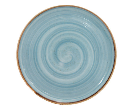 Prato para Sobremesa em Porcelana Artisan - Azul