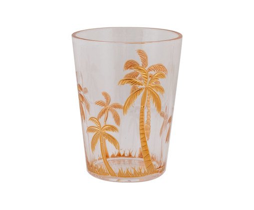 Copo Baixo Palm Tree - Dourado, transparent | WestwingNow