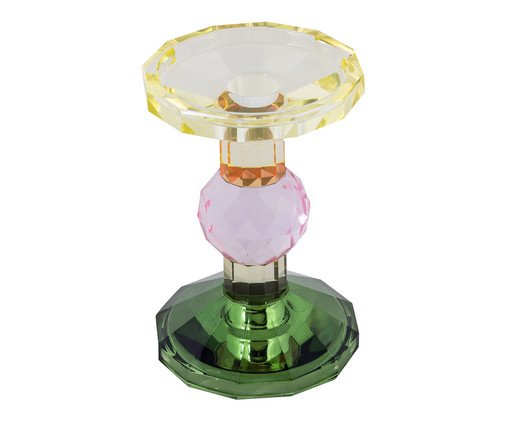 Castiçal em Cristal Julie I - Amarelo, yellow | WestwingNow