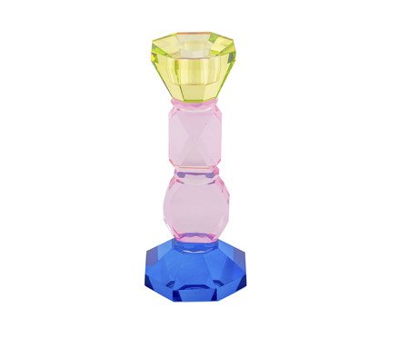 Castiçal em Cristal Jasmine II - Azul | Westwing