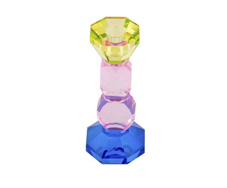 Castiçal em Cristal Jasmine II - Azul | Westwing