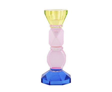 Castiçal em Cristal Jasmine II - Azul | Westwing