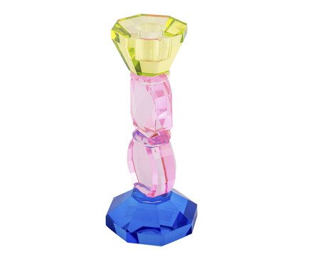 Castiçal em Cristal Jasmine II - Azul | Westwing