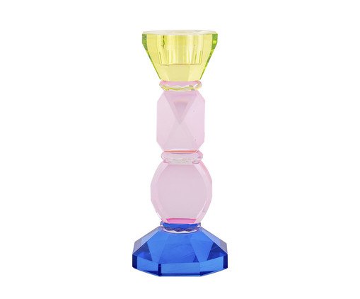 Castiçal em Cristal Jasmine II - Azul, blue | WestwingNow