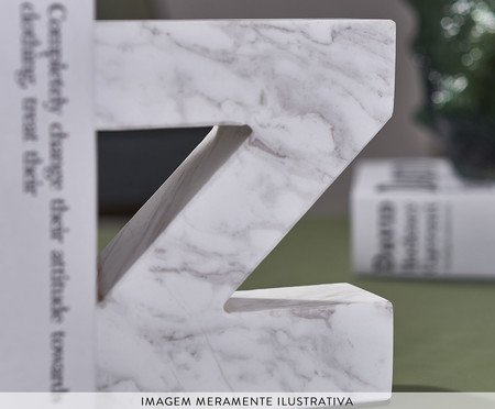 Aparador de Livros em Pedra - Branco | Westwing