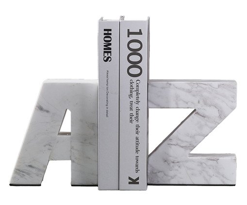 Aparador de Livros em Pedra - Branco, white | WestwingNow