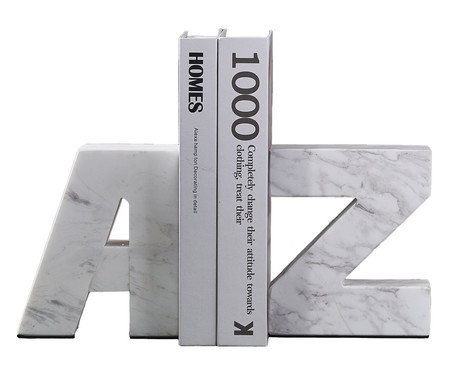 Aparador de Livros em Pedra - Branco | Westwing