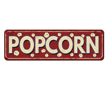 Placa de Madeira Estampada Popcorn