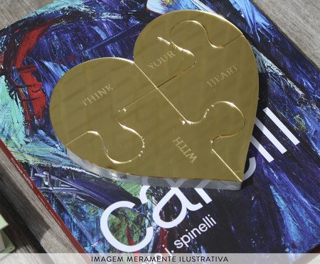 Puzzle Coração Gold | Westwing