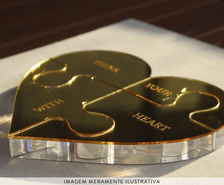 Puzzle Coração Gold | Westwing