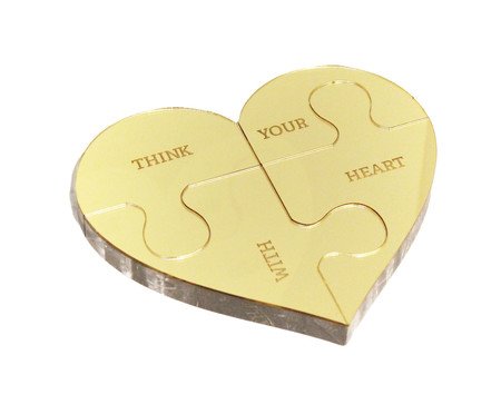 Puzzle Coração Gold | Westwing